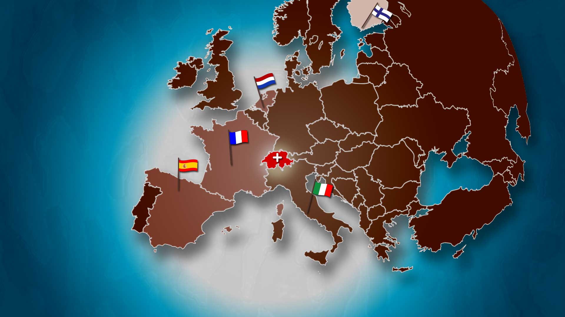 Swiss on Europe map